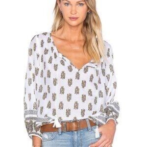 JOIE | Shayln Tulum Floral Boho Hippie Cotton/Silk Peasant Top